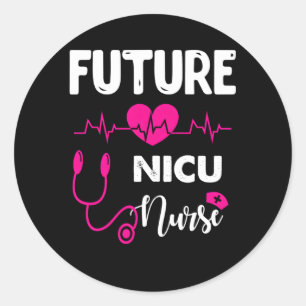Sticker Rond Futur Étudiant en soins infirmiers Nicu Nurse