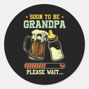 Sticker Rond Futur Grand-Papa Dès 2025 Annonce de Grossesse