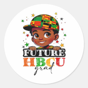 Sticker Rond Futur Hbcu Grad Histoire Noire Garçons Enfants Dip