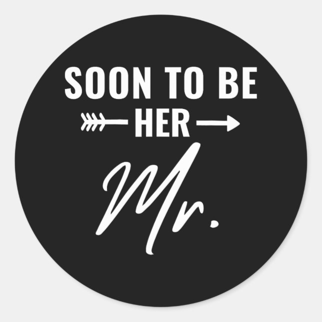 Sticker Rond Futur mari futur époux fiancé de Mme (Devant)