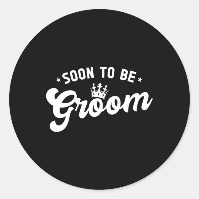 Sticker Rond Futur marié enterrement de vie de garçon  (Devant)