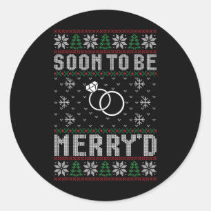 Sticker Rond Futur marié Noël mariée marié C