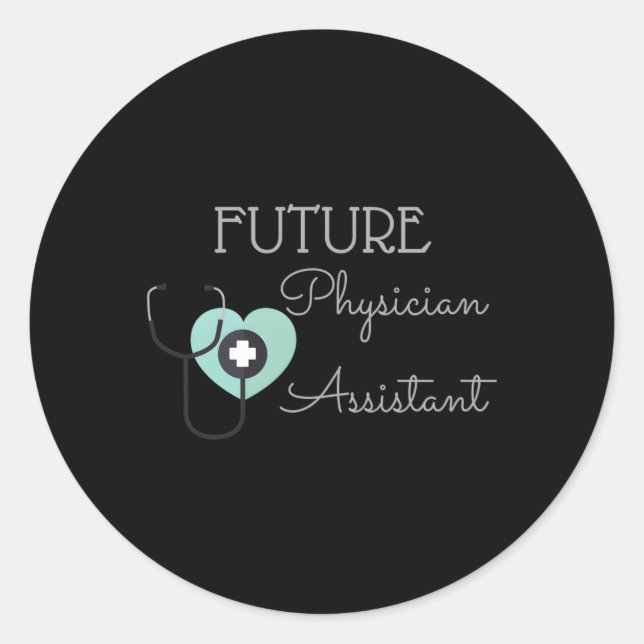 Sticker Rond Futur Médecin Assistant Pa Parfait Pour L'Étudiant (Devant)