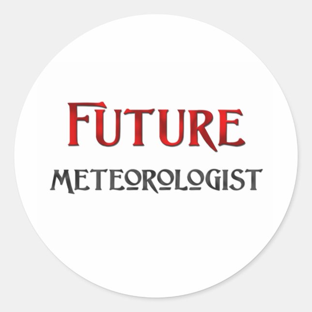 Sticker Rond Futur météorologue (Devant)