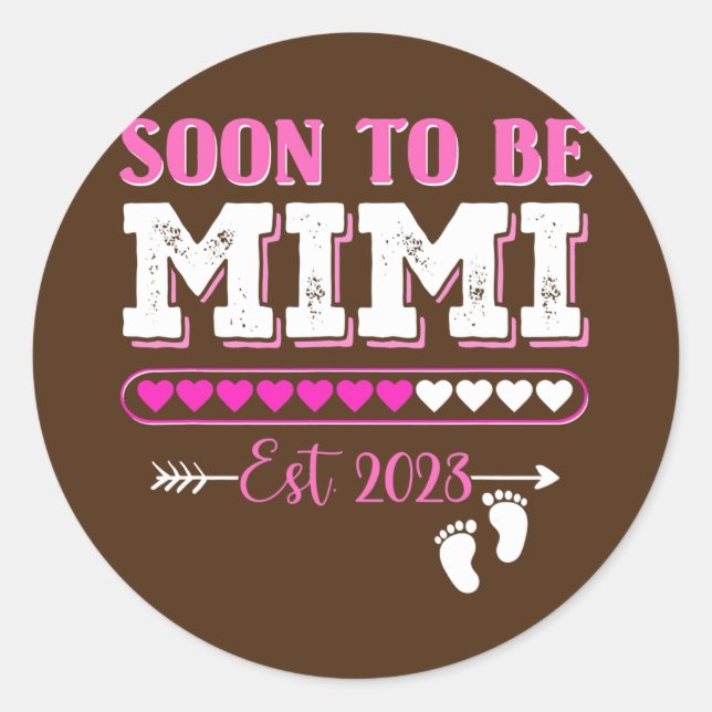 Sticker Rond Futur Mimi Femme 2023 Nouveaux Mamans  (Devant)