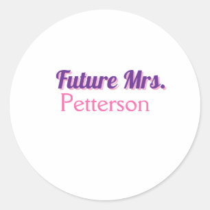 Sticker Rond Futur Mme ajouter nom mariage bachelorette partie