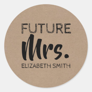 Sticker Rond Futur Mme Bride