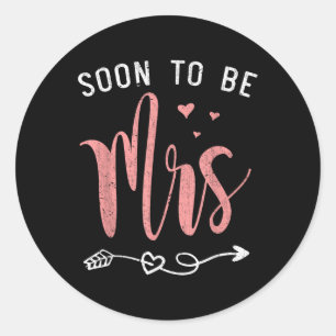 Sticker Rond Futur Mme Enterrement de Vie de Jeune Fille Fête d
