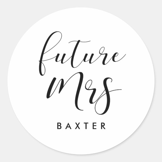 Sticker Rond Futur Mme future mariée (Devant)