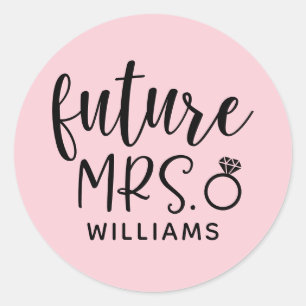 Sticker Rond Futur Mme Pink Bachelorette Party