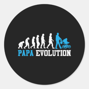 Sticker Rond Futur Père Papa Evolution Funny paternité