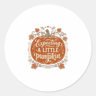 Sticker Rond Futur Petit Citrouille D'automne Vêtement De Gross