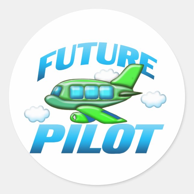 Sticker Rond Futur pilote (Devant)