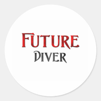 Sticker Rond Futur plongeur