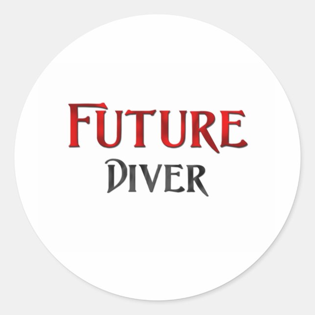Sticker Rond Futur plongeur (Devant)
