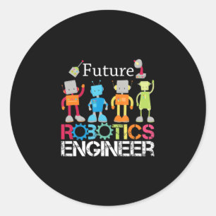 Sticker Rond Futur Robotique Ingénieur Robots Costume d'amour c