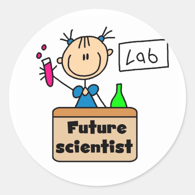 Sticker Rond Futur scientifique (Devant)