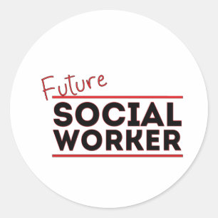 Sticker Rond Futur travailleur social