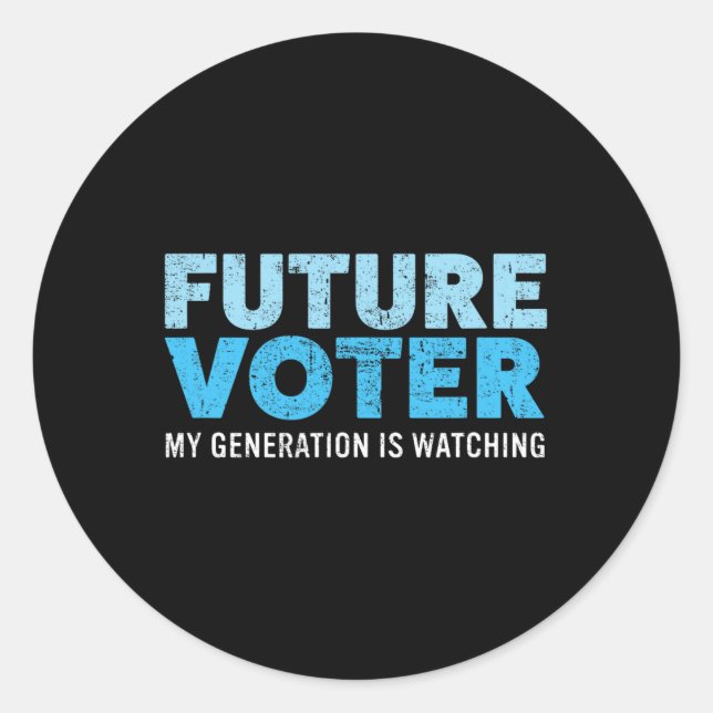 Sticker Rond Future Chemise Électorale Résiste Politique Pour L (Devant)