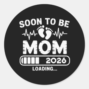 Sticker Rond Future Maman 2026 Annonce de Grossesse Bébé