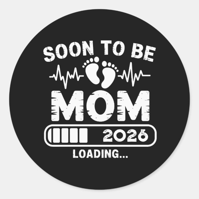 Sticker Rond Future Maman 2026 Annonce de Grossesse Bébé (Devant)