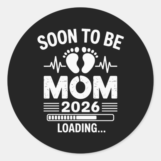Sticker Rond Future Maman 2026 Annonce de Grossesse en Cours (Devant)
