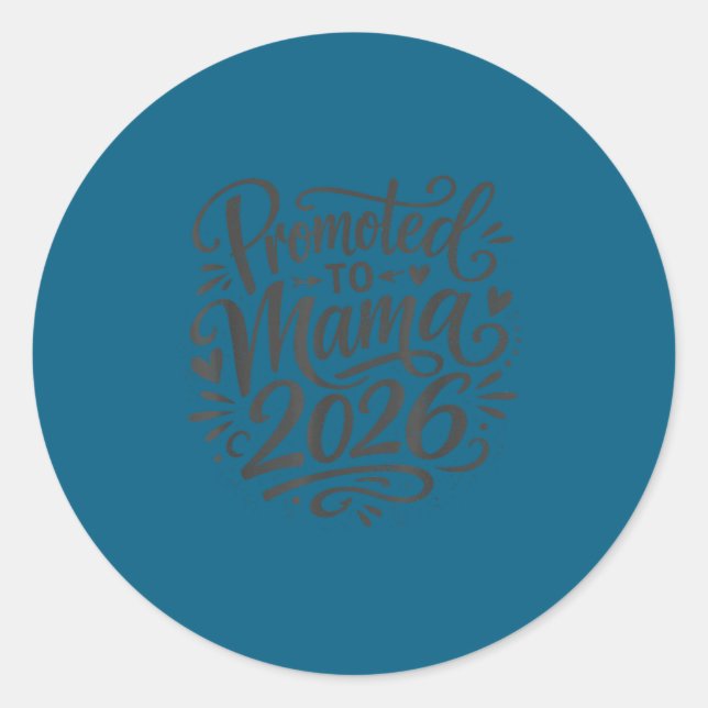 Sticker Rond Future Maman 2026 Lettre Main (Devant)