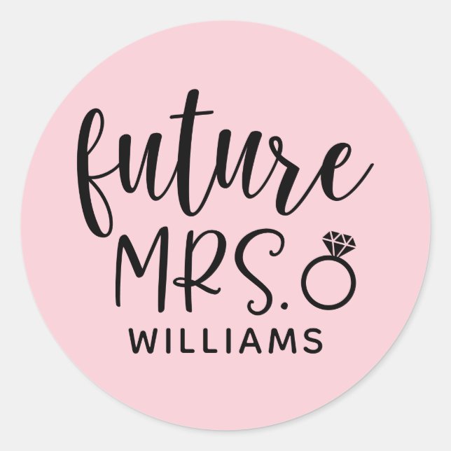Sticker Rond Future Mme Enterrement de Vie de Jeune Fille de Ml (Devant)