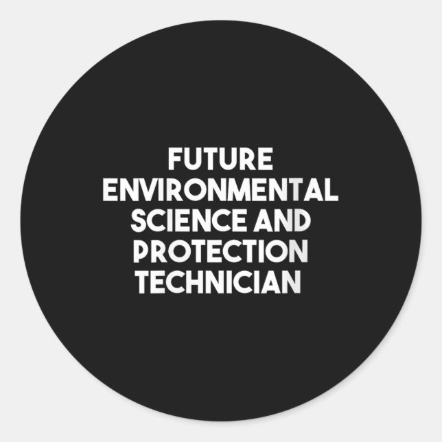 Sticker Rond Futures Sciences De l'environnement Et (Devant)