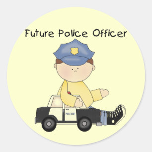 Sticker Rond Futurs T-shirts et cadeaux des policiers