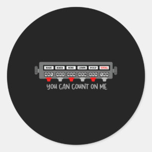 Sticker Rond Fuuny Scientifique Lab Tech Compter Sur Moi Hémato