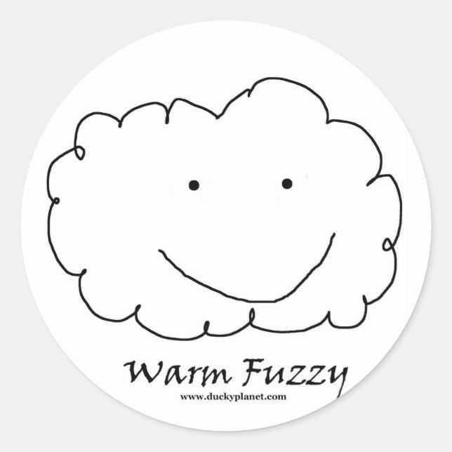 Sticker Rond Fuzzy chaud (Devant)