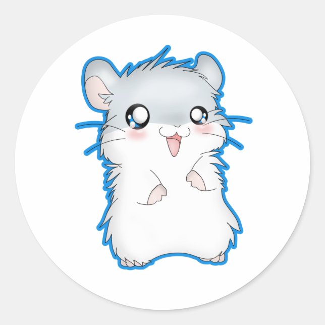 Sticker Rond Fuzzy Hamster (Devant)