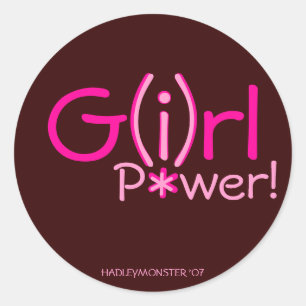 Sticker Rond G(i)rl P*wer !
