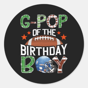 Sticker Rond G-pop Of The Birthday Boy Football 1ère Année Bas 