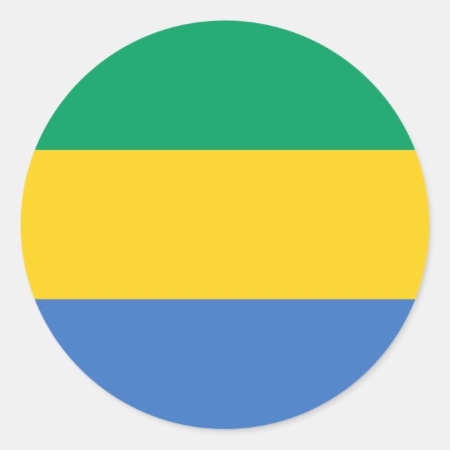 Sticker Rond gabon (Devant)
