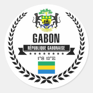 Sticker Rond Gabon