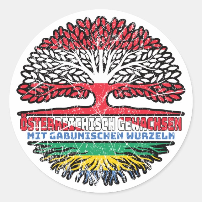 Sticker Rond Gabon Arbre autrichien (Devant)