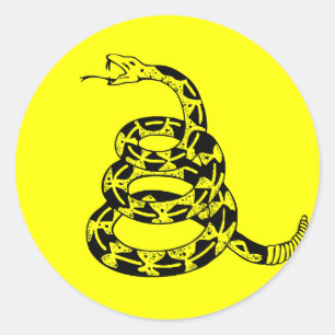 Sticker Rond Gadsden a lové le serpent à sonnettes