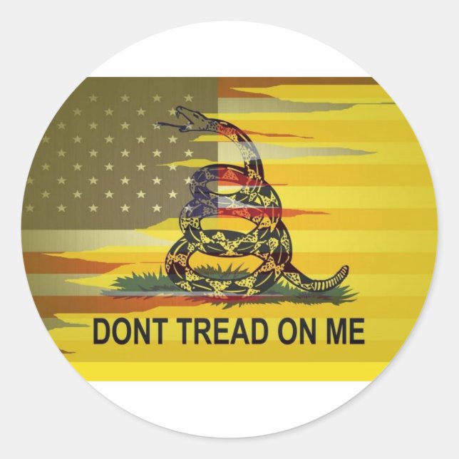 Sticker Rond Gadsden personnalisé (Devant)