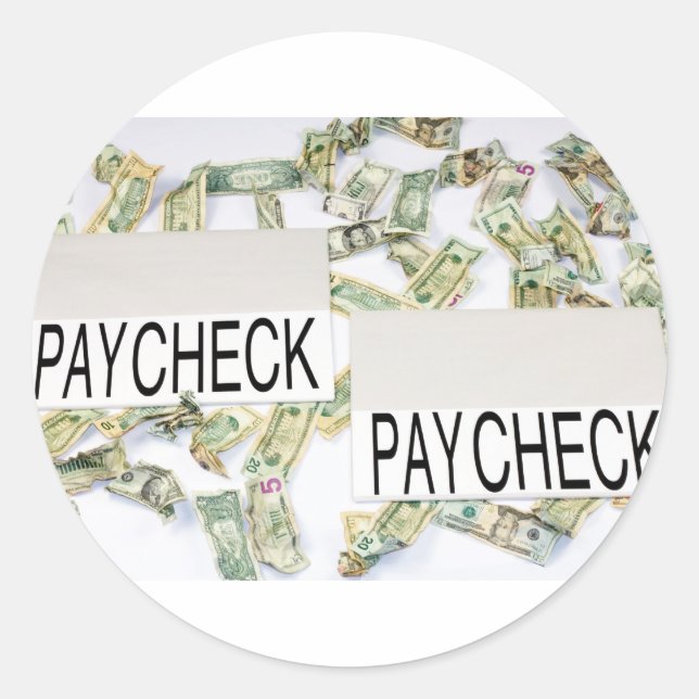 Sticker Rond Gagner à payer (Devant)