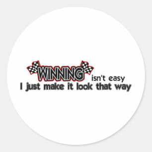 Sticker Rond Gagner n'est pas facile