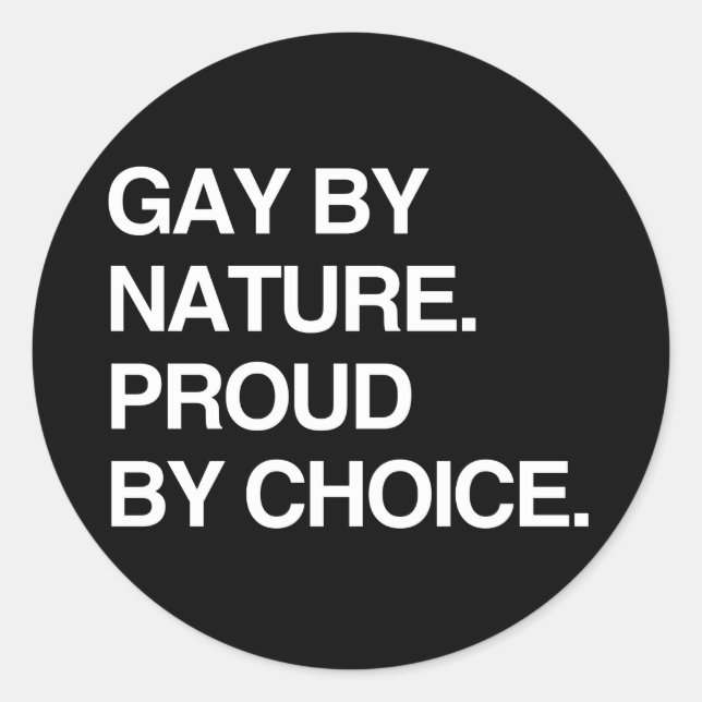 STICKER ROND GAI DE NATURE. FIER DE CHOIX (Devant)