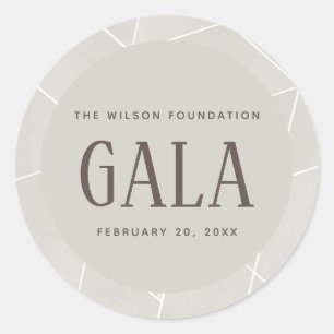 Sticker Rond Gala géométrique de l'aquarelle de crème