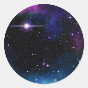 Sticker Rond Galaxie