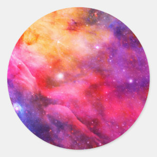 Sticker Rond Galaxie