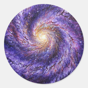 Sticker Rond Galaxie