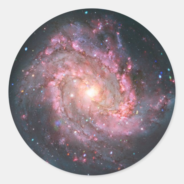 Sticker Rond Galaxie spirale M83 (Devant)