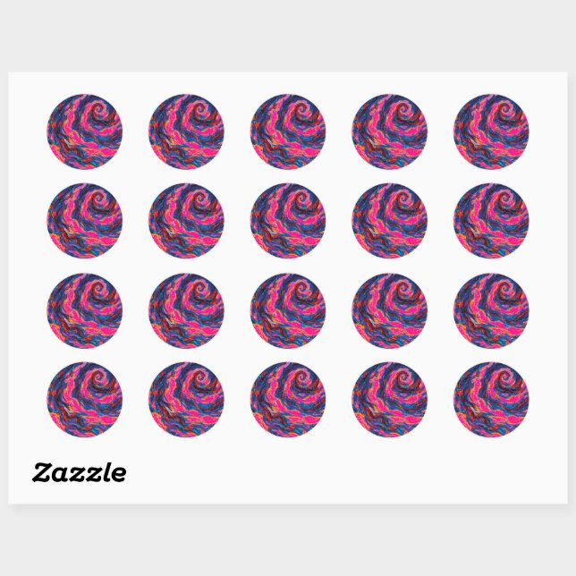 Sticker Rond Galaxie spirale violette (Feuille)
