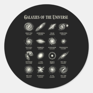 Sticker Rond Galaxies De L'univers Carte D'astronomie De L'espa